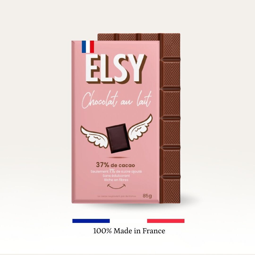 Barra de chocolate con leche rica en fibra x12