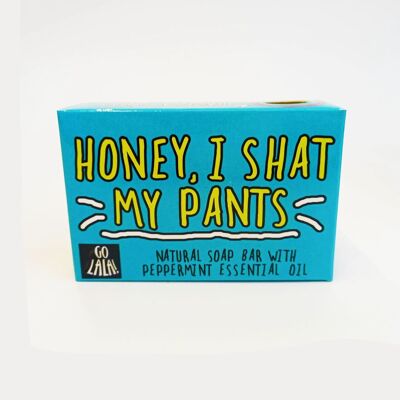 Barra de jabón Shat My Pants, regalo divertido y grosero, ganador de un premio vegano