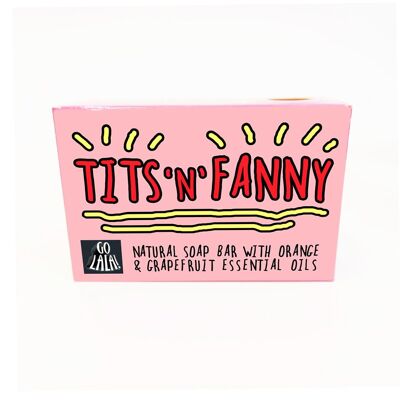 Barra de jabón Tits 'n' Fanny, regalo divertido y grosero, ganador de un premio vegano