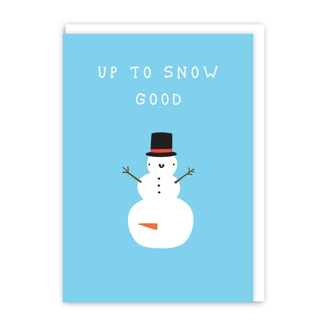 Jusqu'à neige bonne carte de Noël