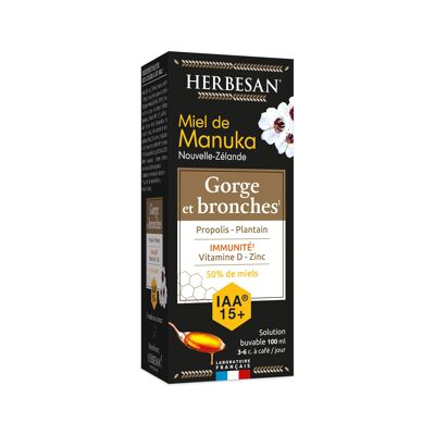 HERBESAN - SOLUZIONE ORALE PER GOLA E BRONCHI CON MIELE DI MANUKA IAA15+ - FLACONE 100 ML