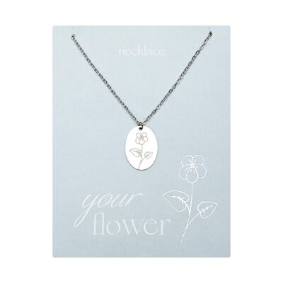 Collana-Il tuo fiore-Inossidabile St.-Viola