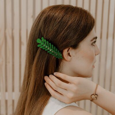 Clip barrette - Pine branch