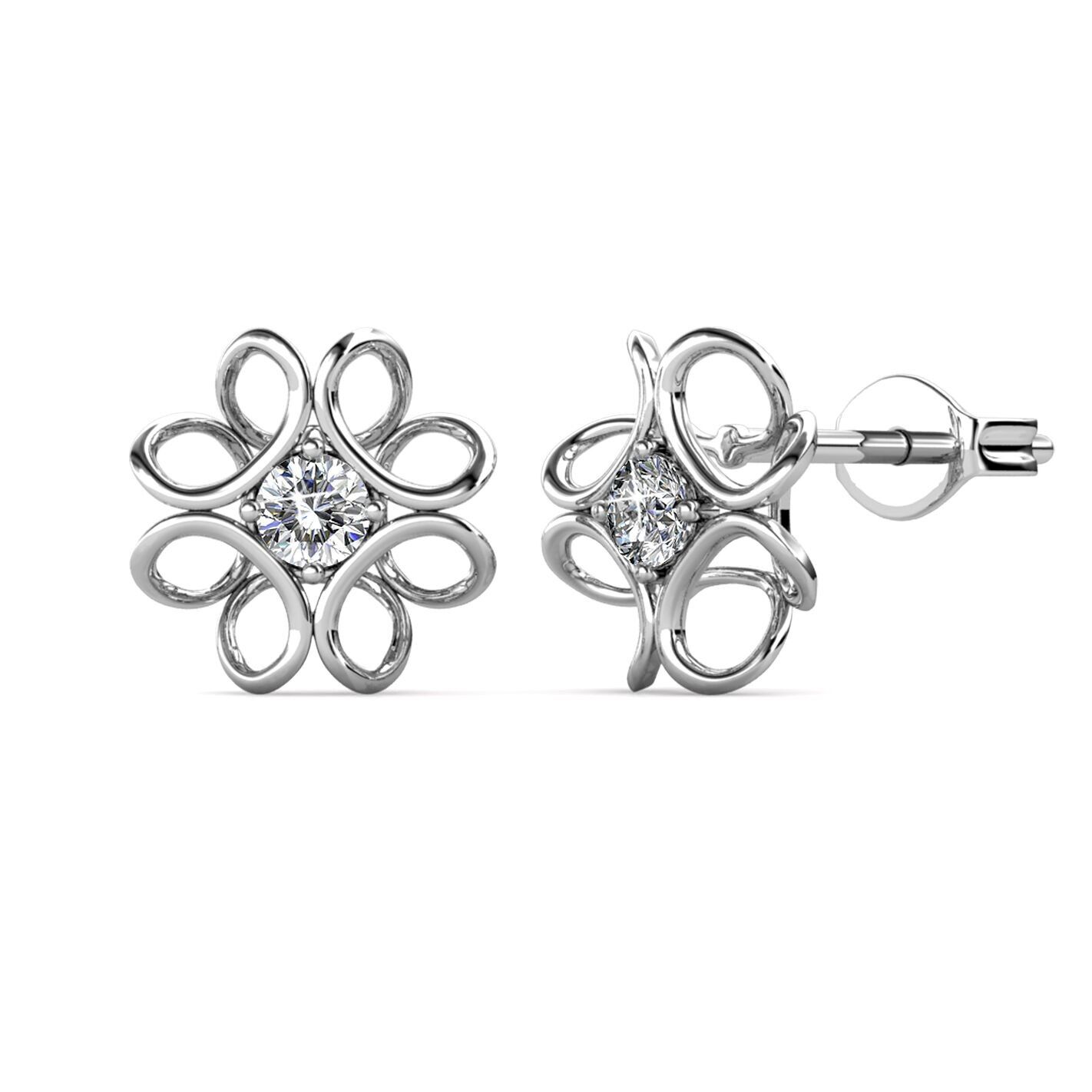 Orecchini narcisi - Argento e cristallo