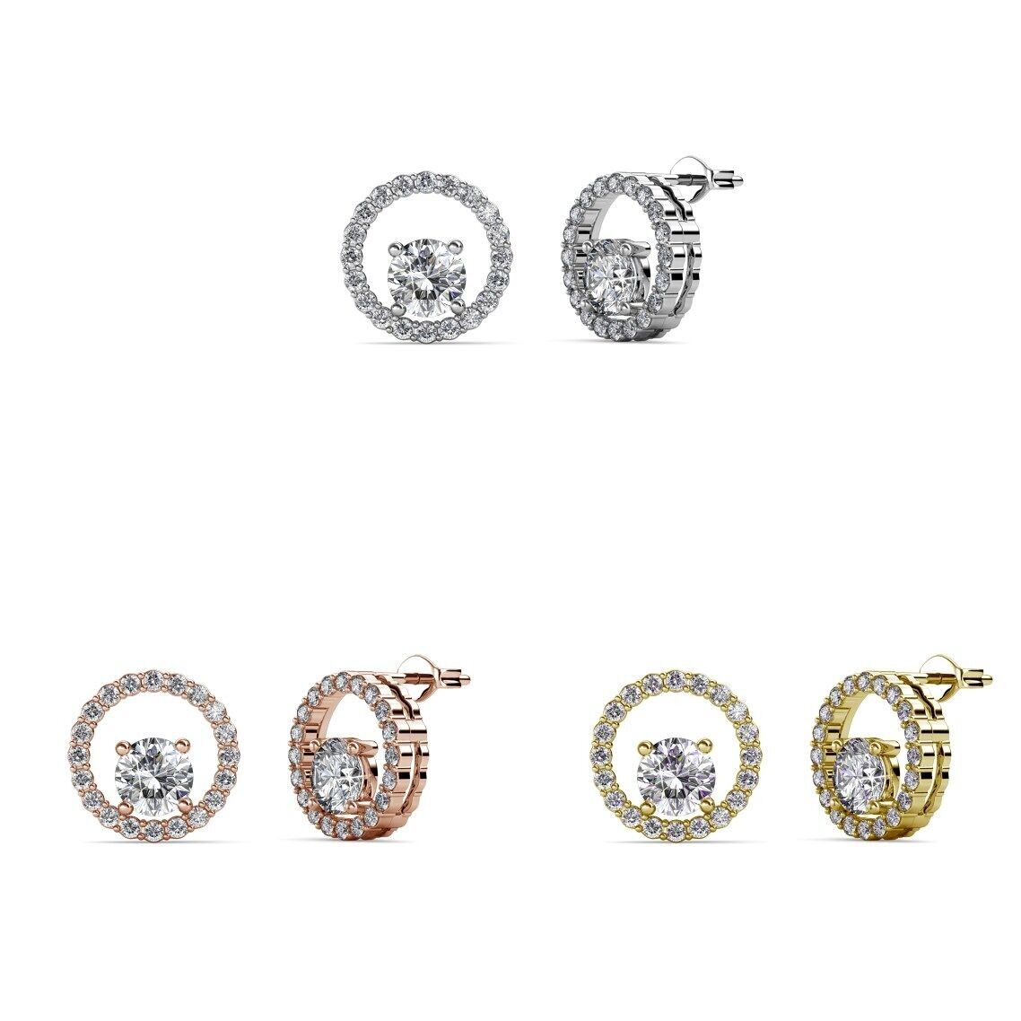 Orecchini Desiree - Oro, Oro rosa, Argento e cristallo