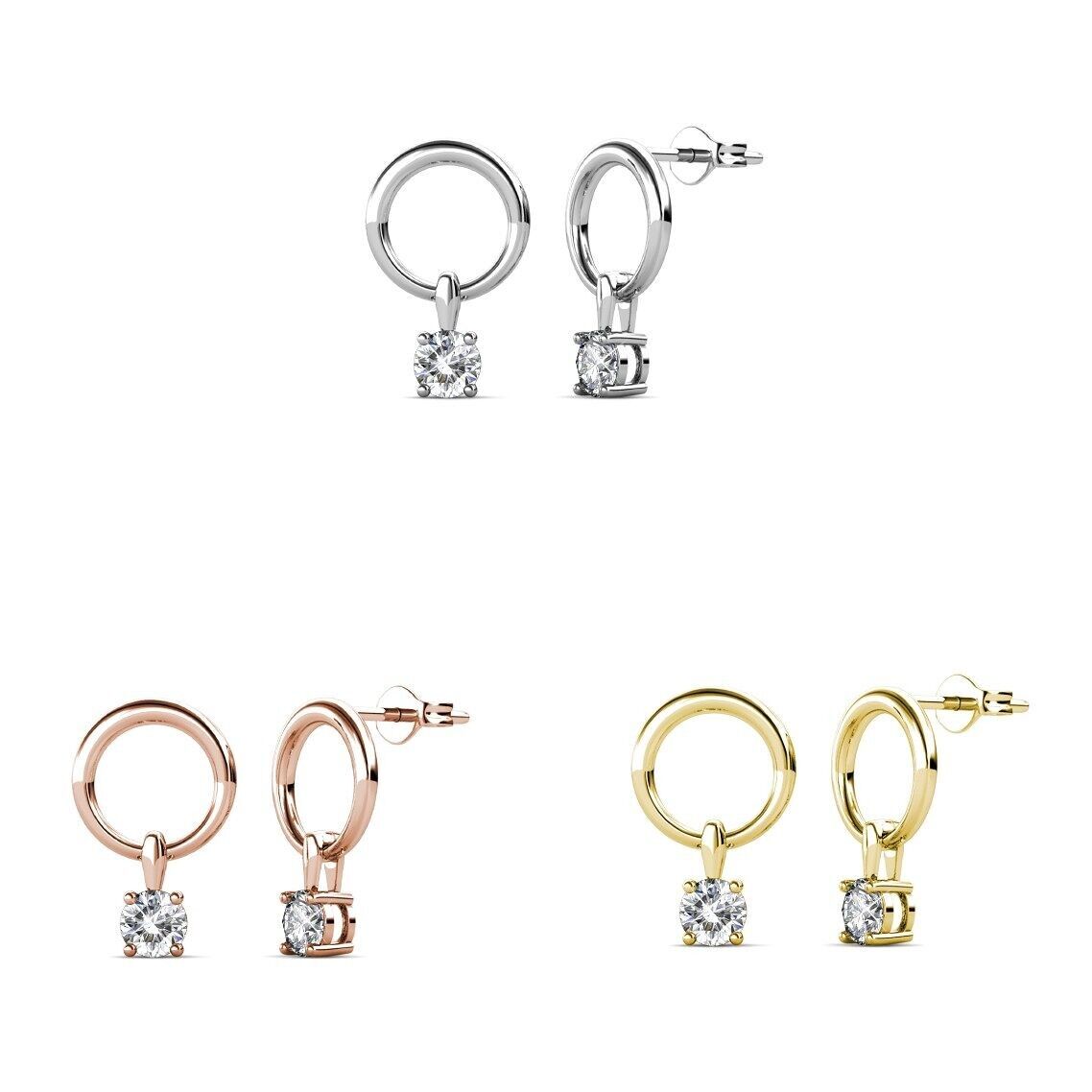 Orecchini Octavia - Oro, oro rosa, argento e cristallo