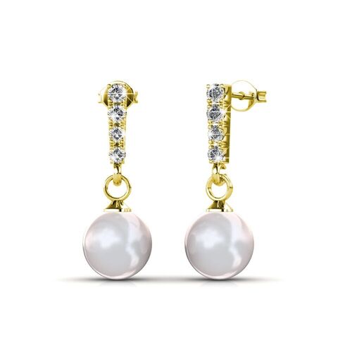 Boucles d'oreilles Mercury - Doré et Cristal