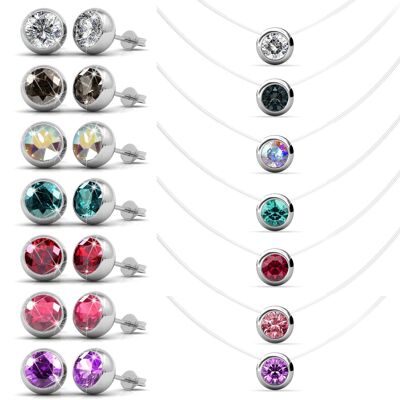 Conjunto de 7 collares y 7 pares de pendientes - Multi