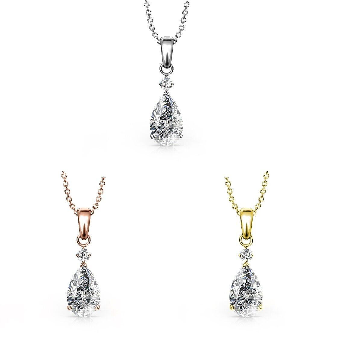 Collane Princess - Oro, oro rosa, argento e cristallo