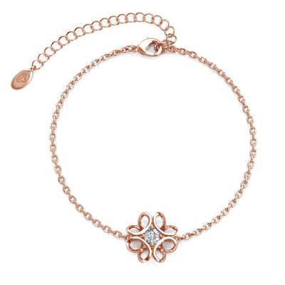 Bracelet Daffodil - Or Rosé et Cristal