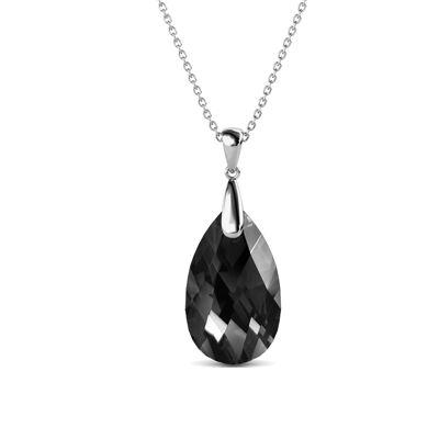 Raindrop Pendants - Silver and Black