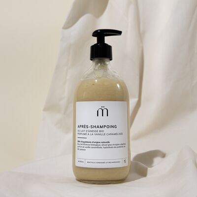 Acondicionador con leche de burra ecológica y vainilla caramelizada
