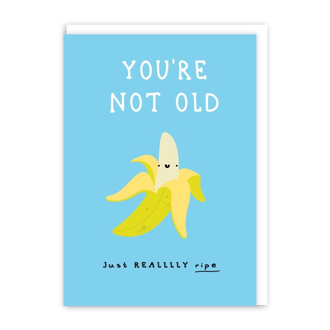 Biglietto di auguri di compleanno con banana matura