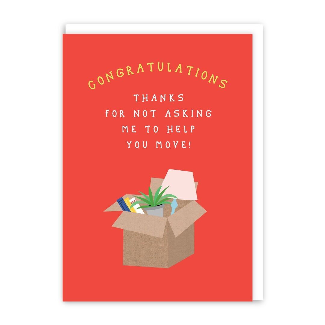 Biglietto di auguri per il trasloco