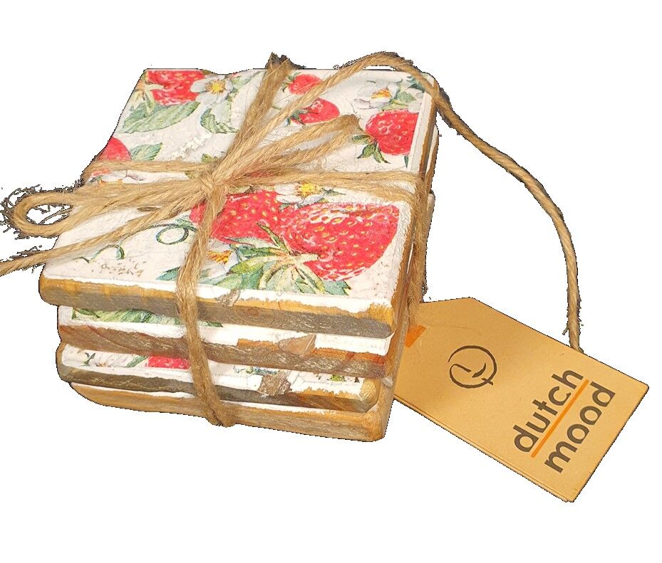 juego de posavasos/4 fresas