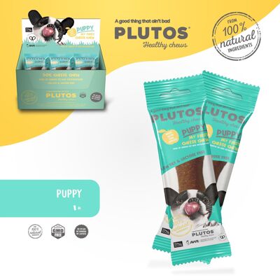 Chien Naturel Dentaire Plutos Chiot « Mon premier fromage à mâcher » Saumon & Krill