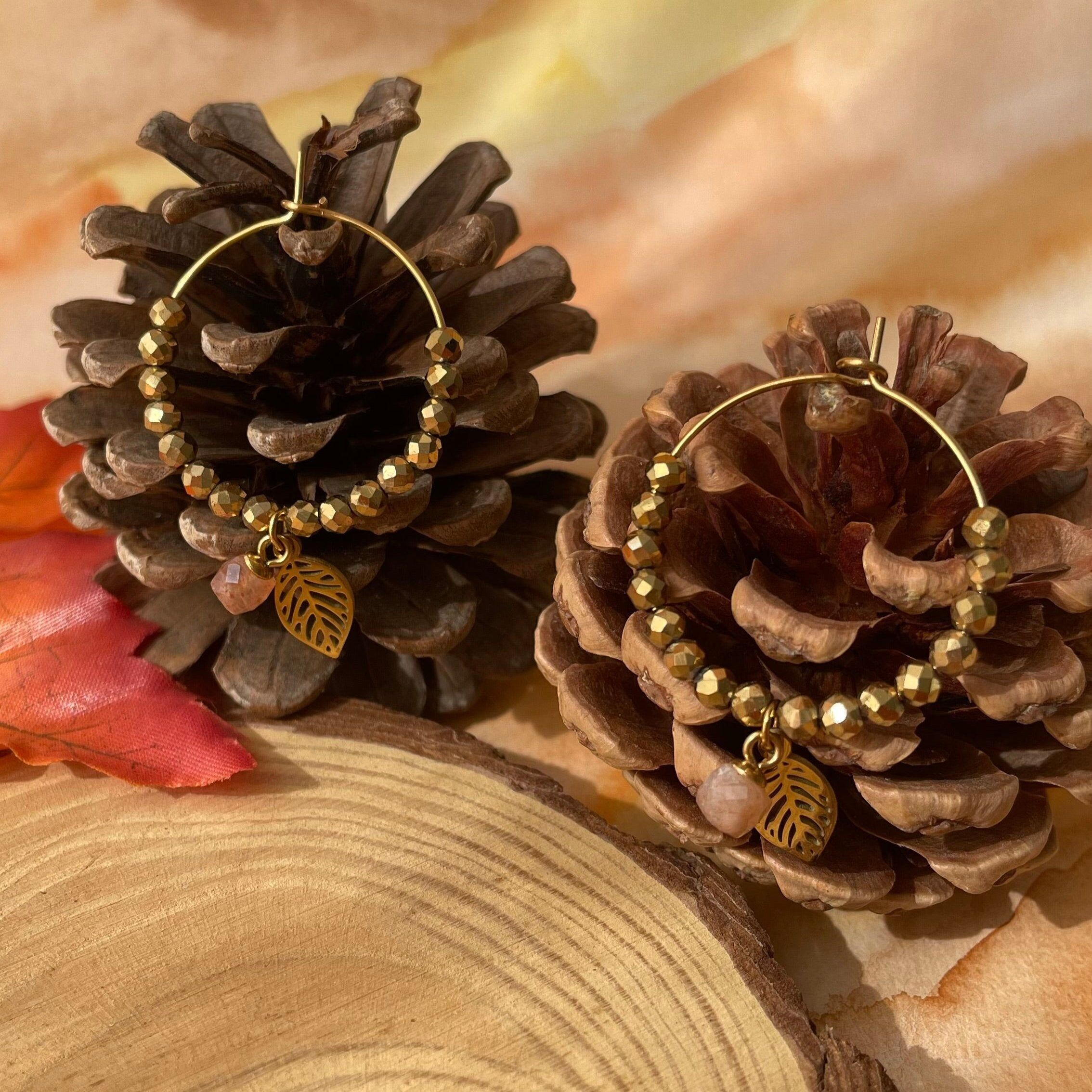 Faceted pearl earrings