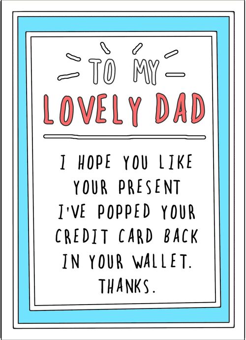 Dad Credit Card (RAG04)