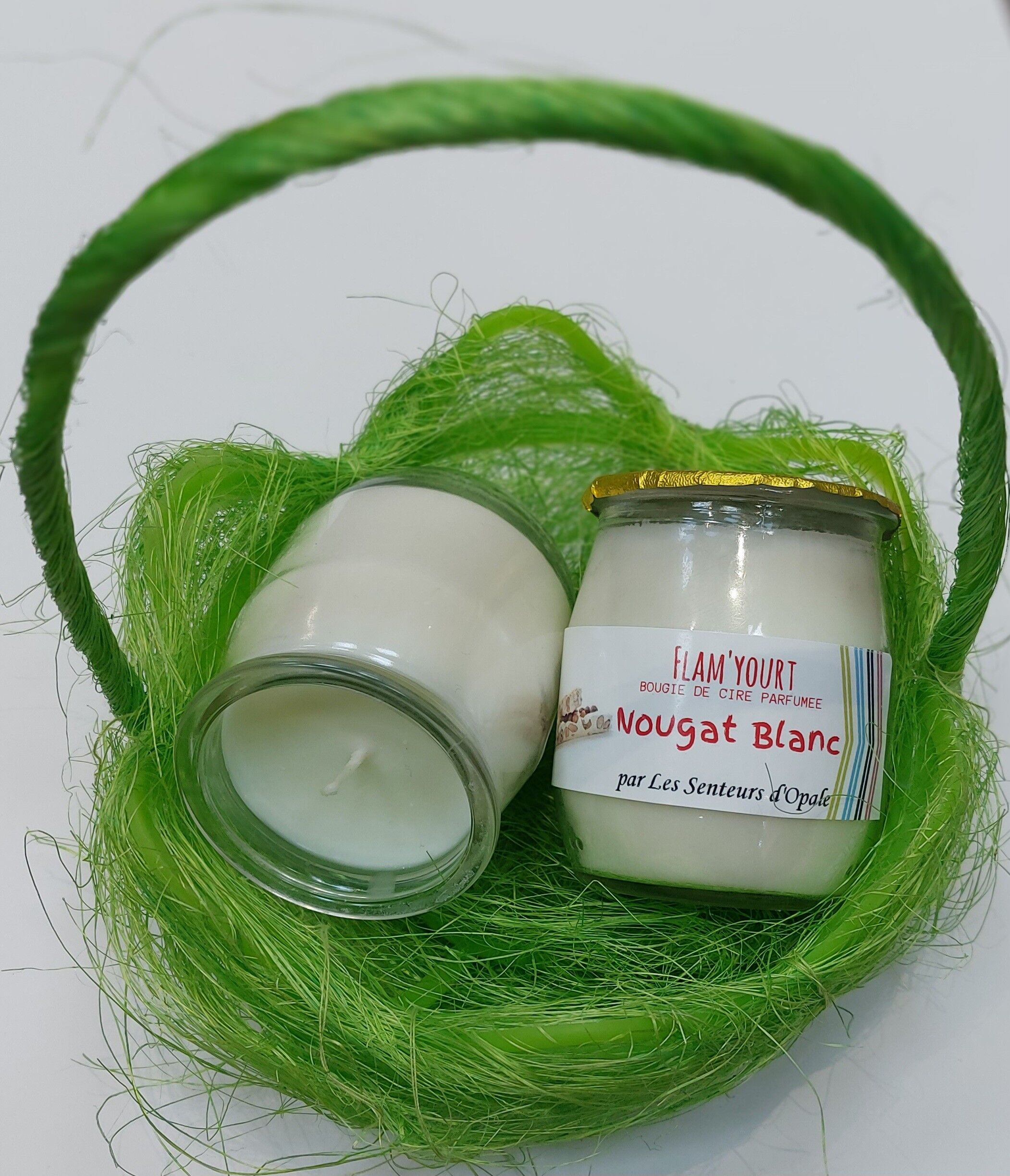 FLAM'YOURT Duftkerze - WEISSER NOUGAT (130gr)