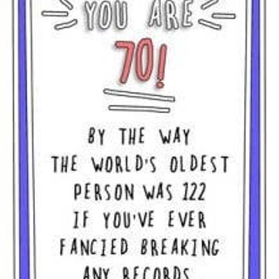 70 oldest person birthday card