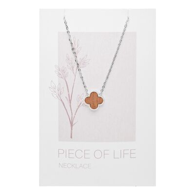 Necklace-Piece Of Life-Stainless St.-Clover