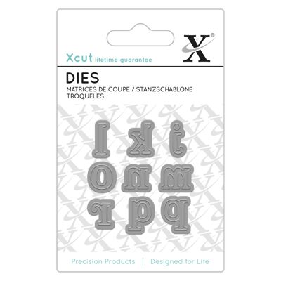 Xcut Mini Die, Serif Alpha 2, Silver, Set of 9, Ideal to use on a Birthday Card and Birthday Decoration, Perfect Card Making Supplies for your Craft Sets & Die Cutting Machine