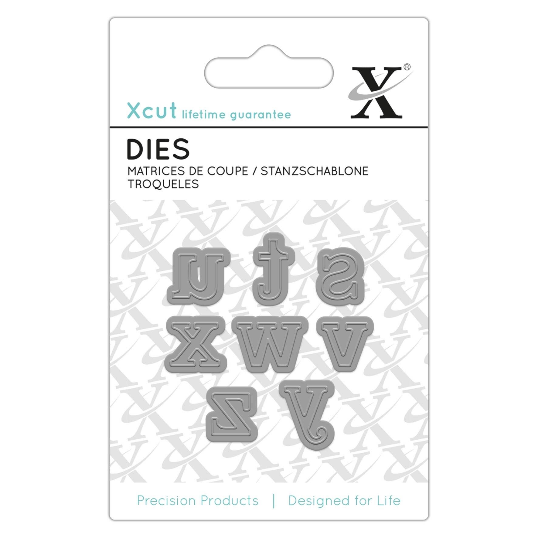 Xcut Mini Die, Serif Alpha 3, Silver, Set of 8, Ideal to use on a Birthday Card and Birthday Decoration, Perfect Card Making Supplies for your Craft Sets & Die Cutting Machine