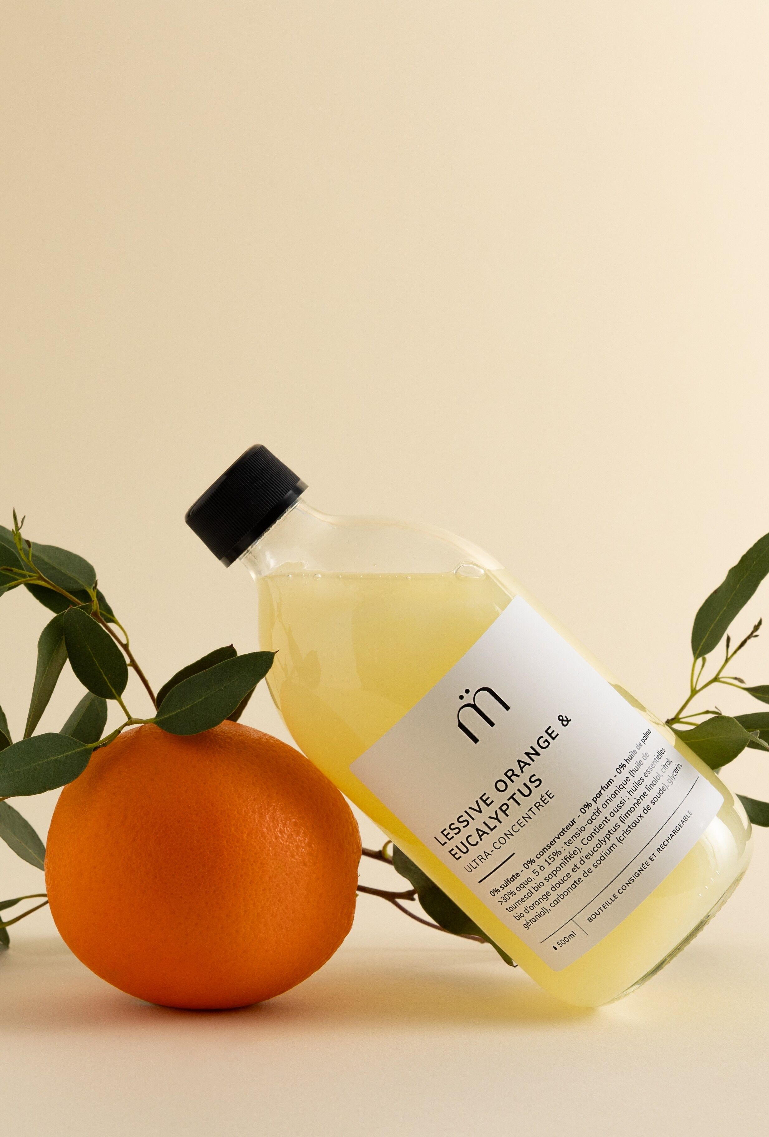 Detersivo per bucato all'arancia ed eucalipto