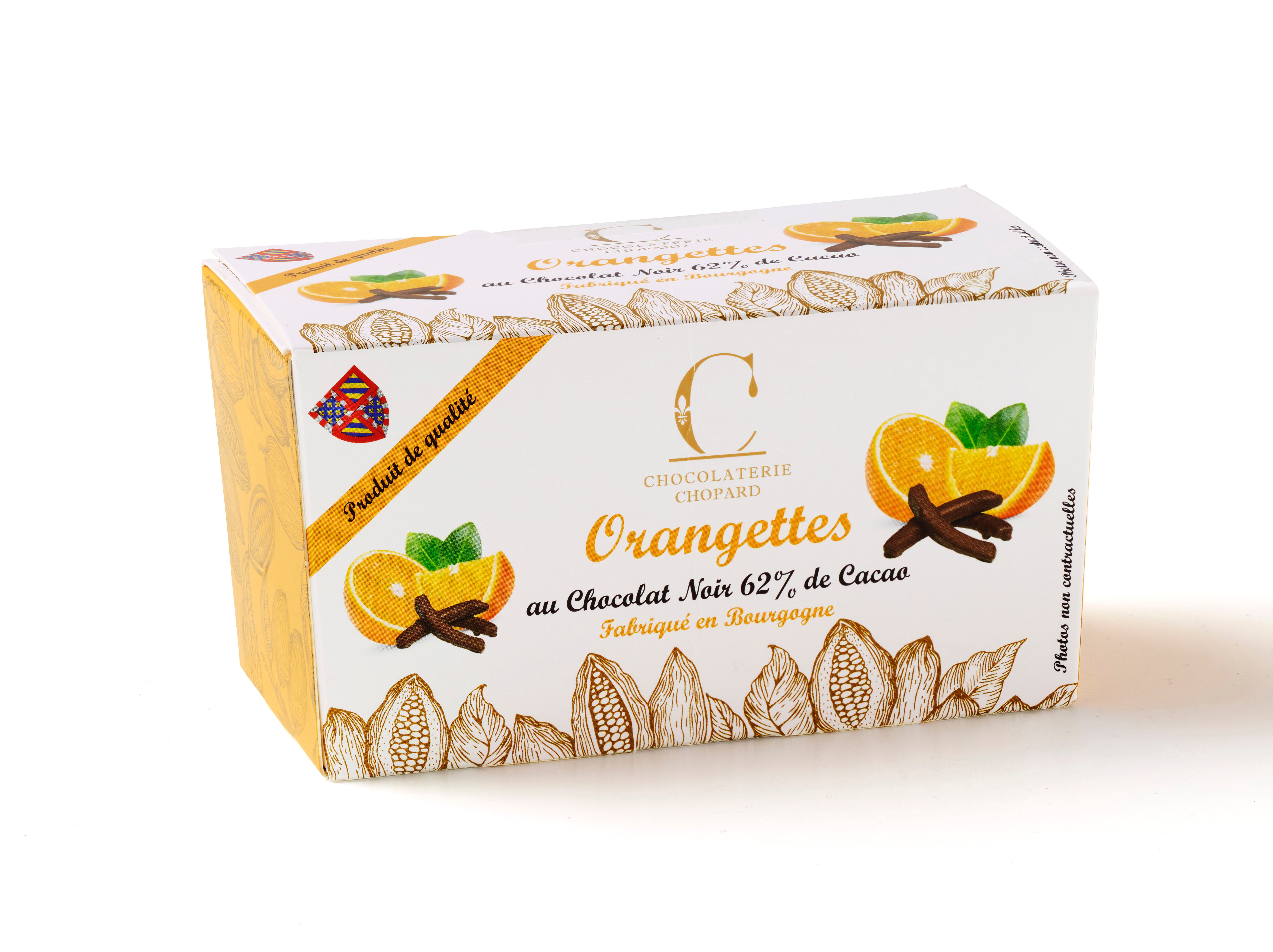 200g Ballotin of Orangettes with Dark Chocolate
