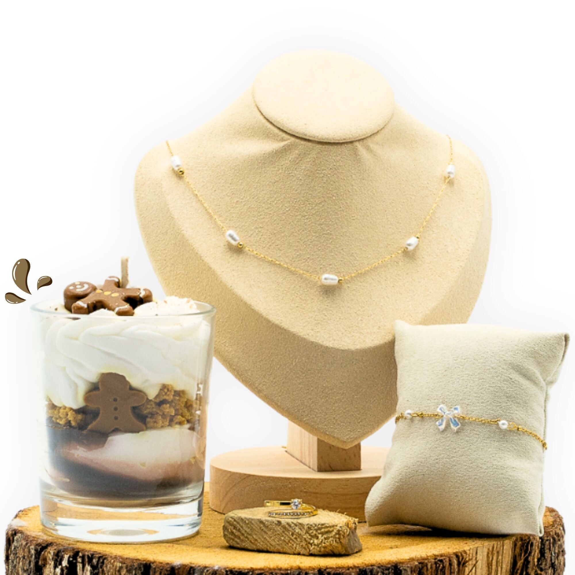 Candela gioiello gourmet di pan di zenzero - Natale