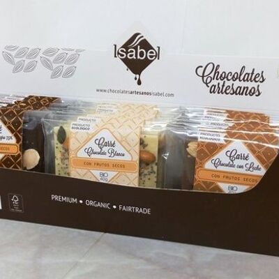 BIO CARRÉ Assorted with Nuts, 40 g. 30 units.