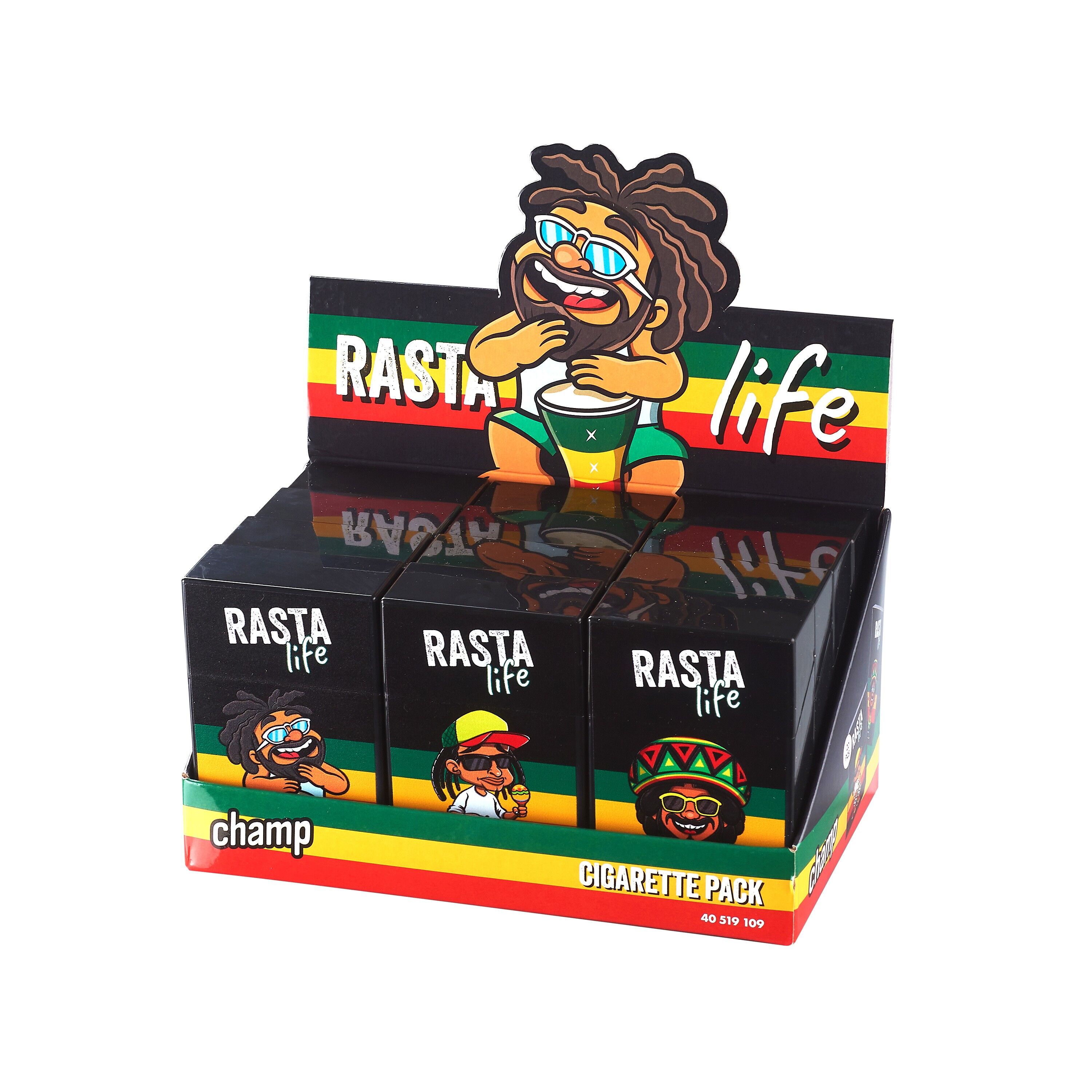 Portasigarette con motivo Rasta