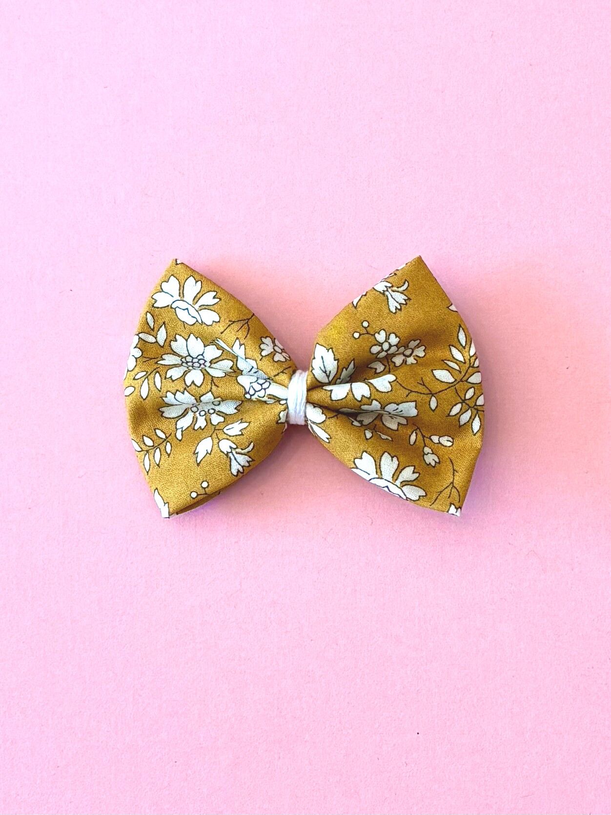 Fields of Gold Fabric Bow Barrette