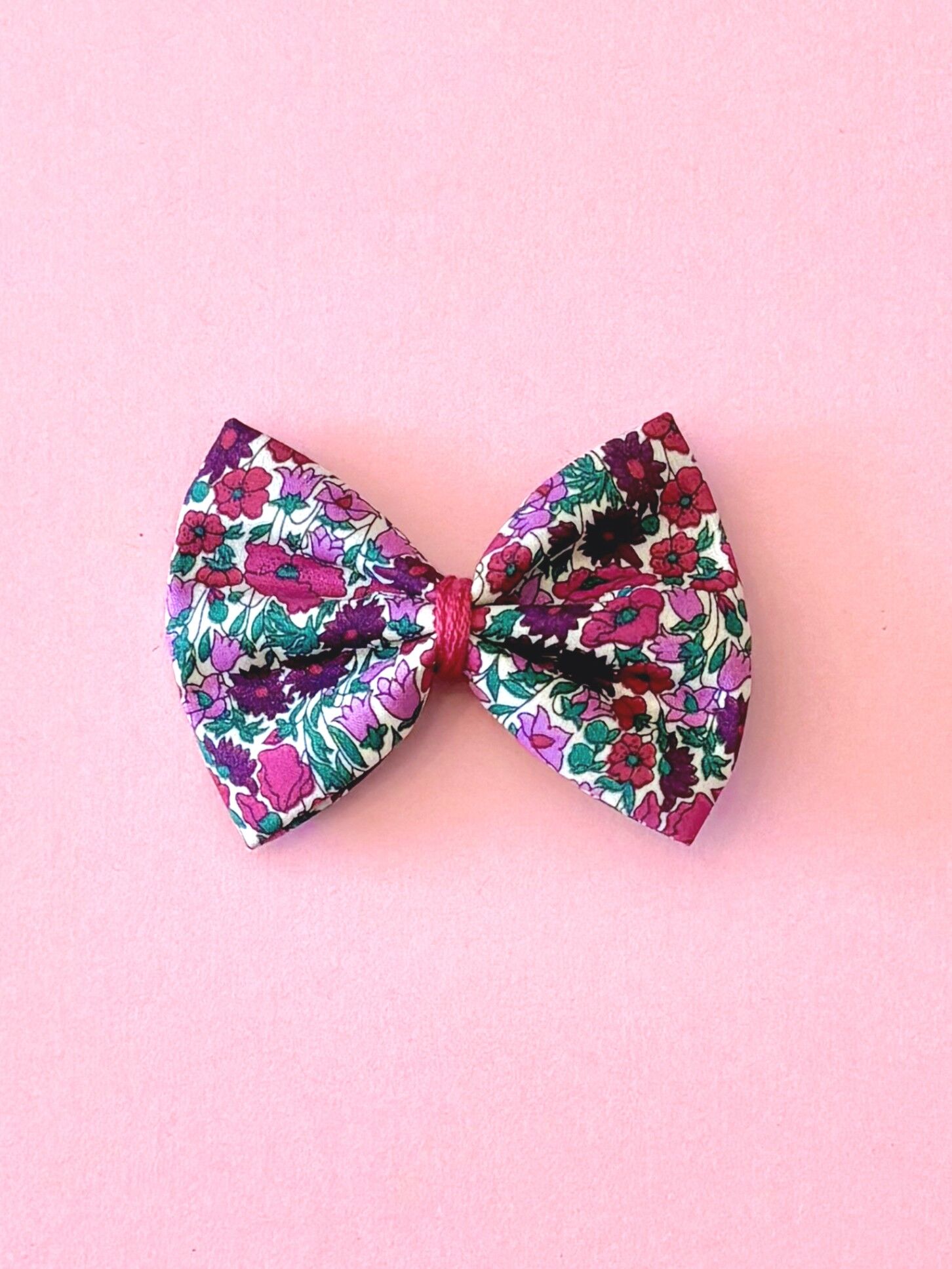 Petals fabric bow barrette