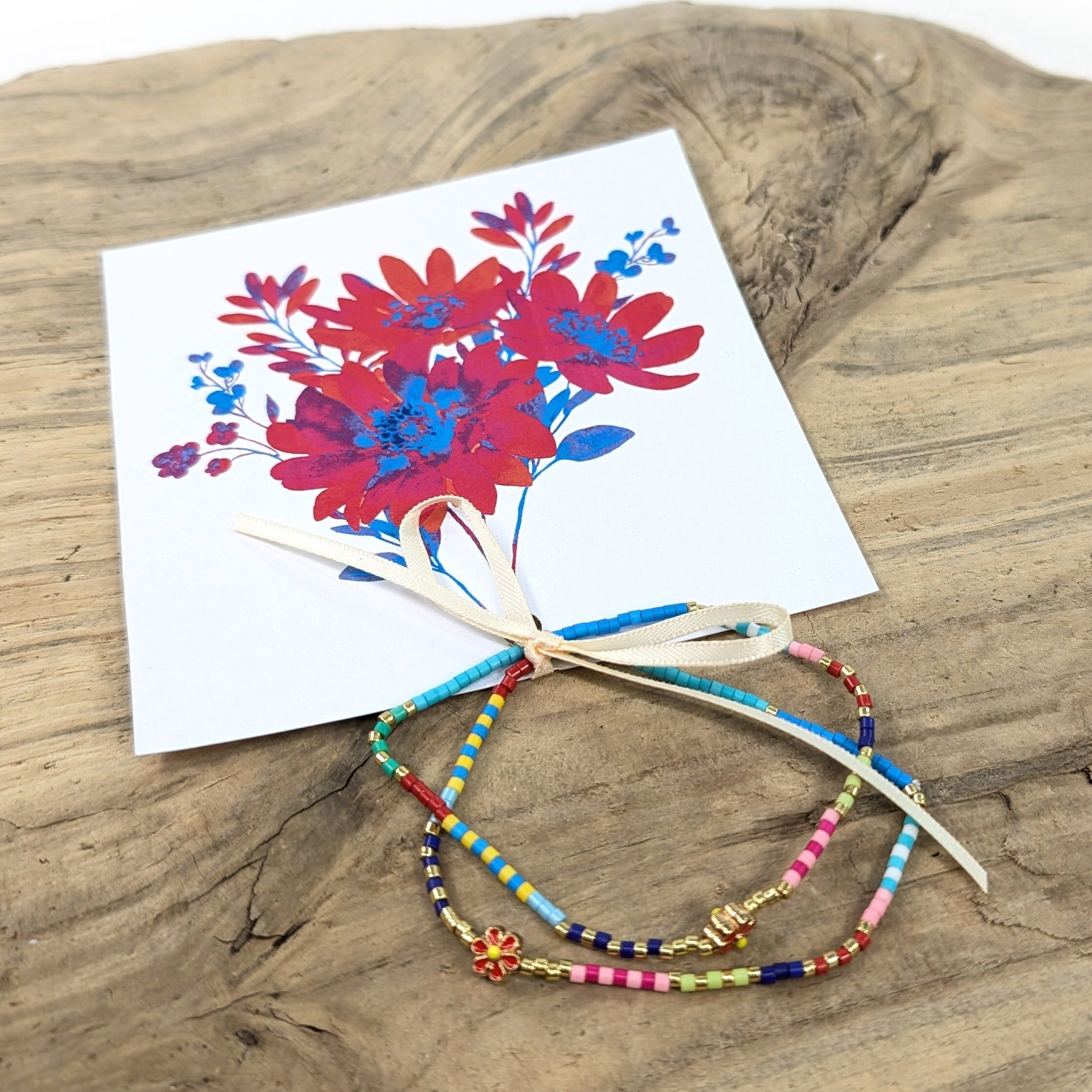 Braccialetto con fiori vibranti - Multi