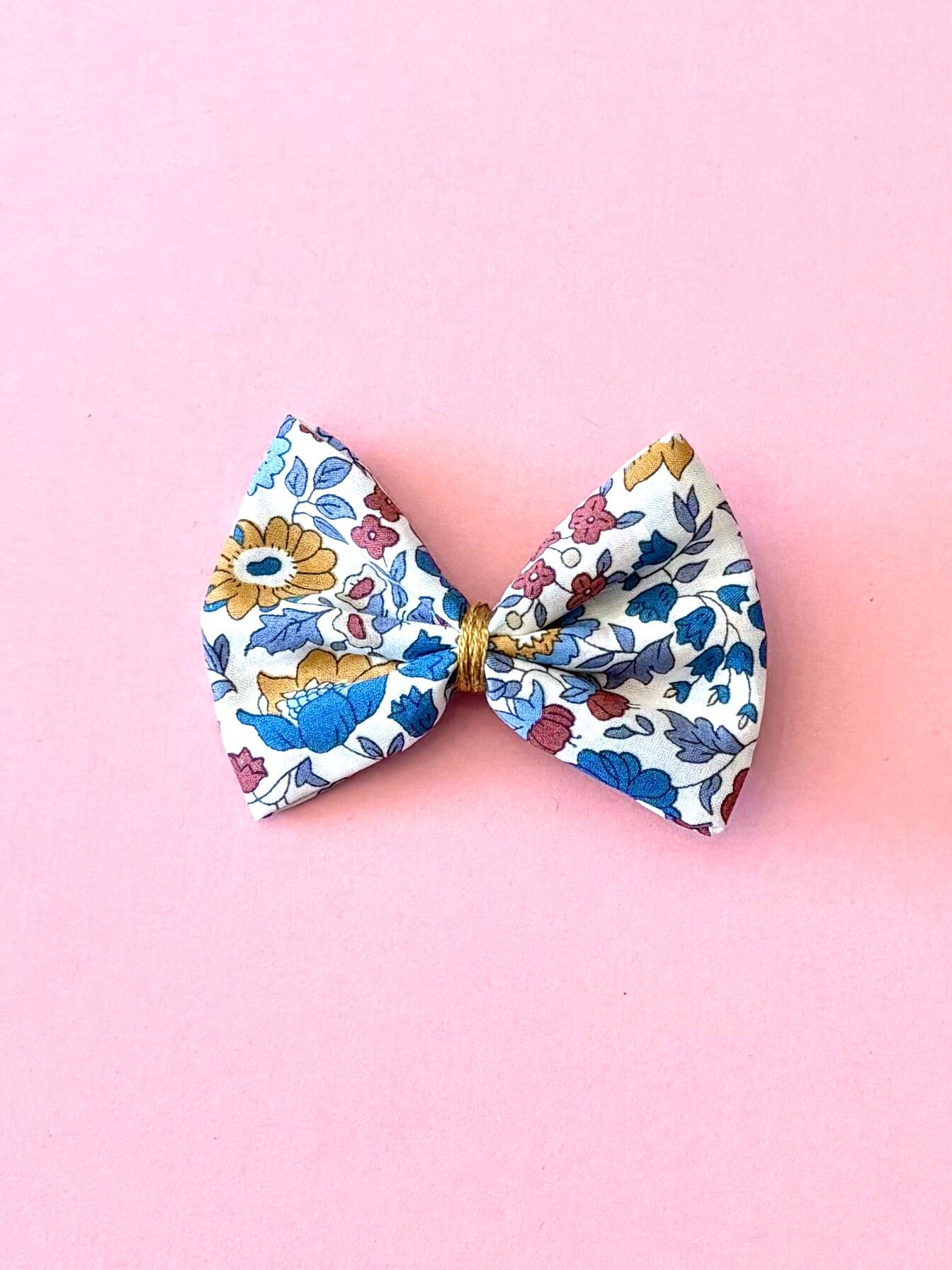 Wild Flowers Fabric Bow Barrette