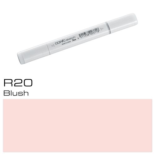 COPIC Sketch Coloured Marker Pen - (R-20) Blush, For Art & Crafts, Colouring, Graphics, Highlighter, Design, Anime, Professional & Beginners, Art Supplies & Colouring Books
