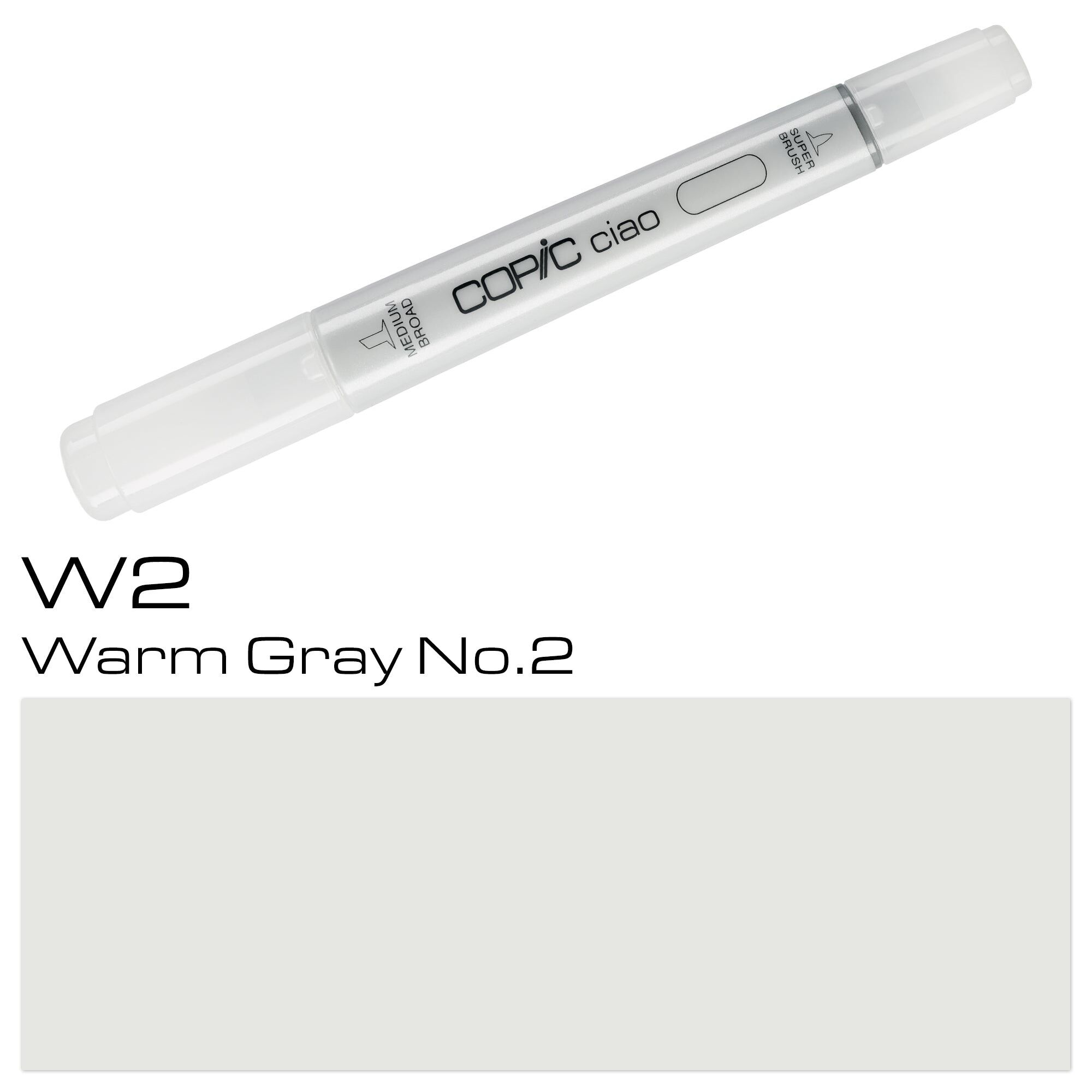 COPIC Ciao Farbmarkerstift – (W-2) Warm Gray Nr.2, Für Kunst & Handwerk, Ausmalen, Grafiken, Textmarker, Design, Anime, Profis & Anfänger, Künstlerbedarf & Malbücher