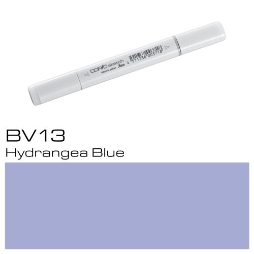 COPIC Sketch Coloured Marker Pen - (BV-13) Hydrangea Blue, For Art & Crafts, Colouring, Graphics, Highlighter, Design, Anime, Professional & Beginners, Art Supplies & Colouring Books
