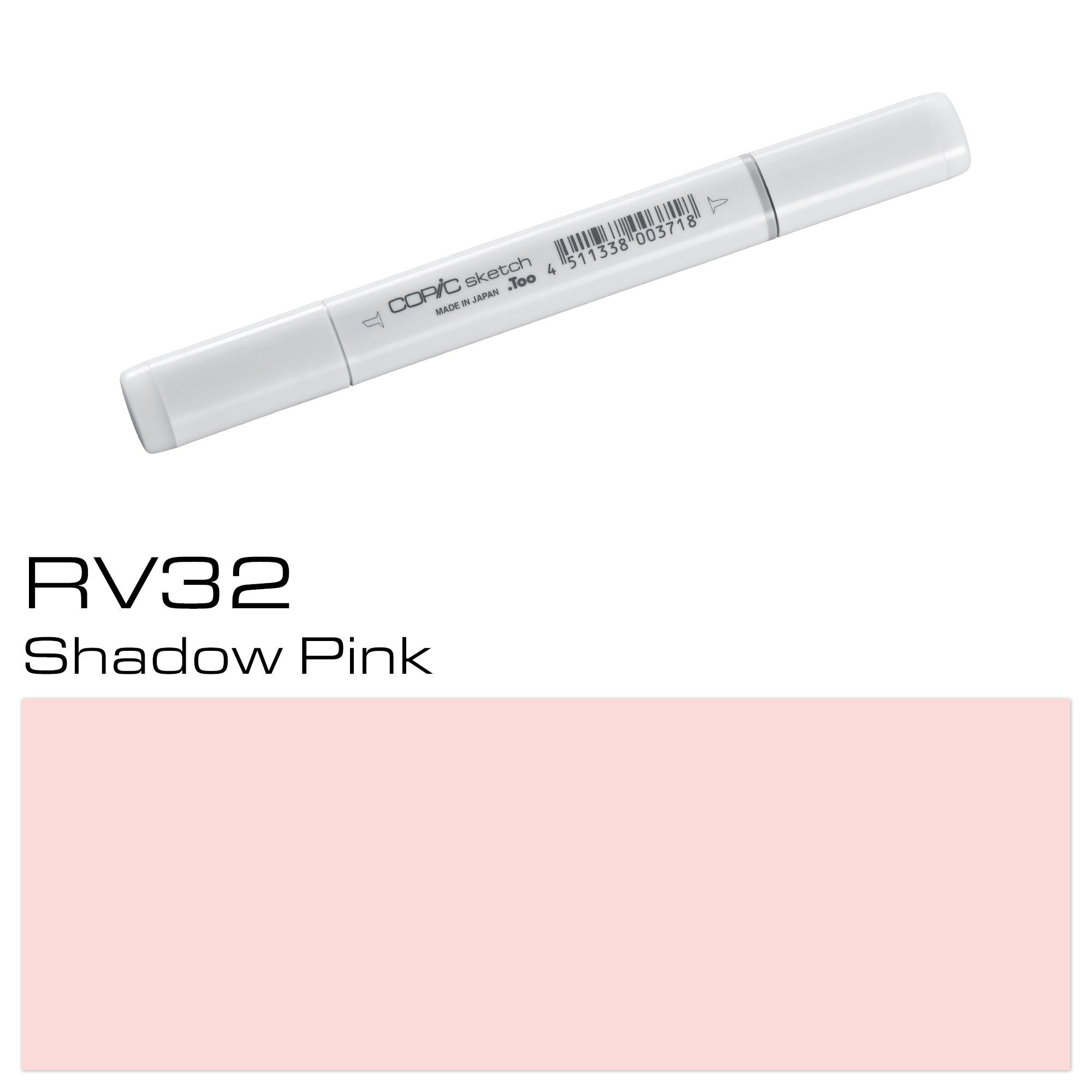 Marqueur de couleur COPIC Sketch - (RV-32) Shadow Pink, pour l'art et l'artisanat, le coloriage, les graphiques, le surligneur, le design, l'anime, les professionnels et les débutants, les fournitures d'art et les livres de coloriage