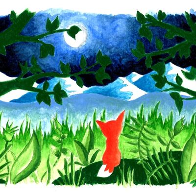 Postcard "Red Fox" x 10