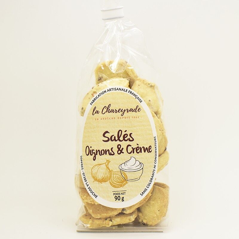 biscotti con crema di cipolla salata