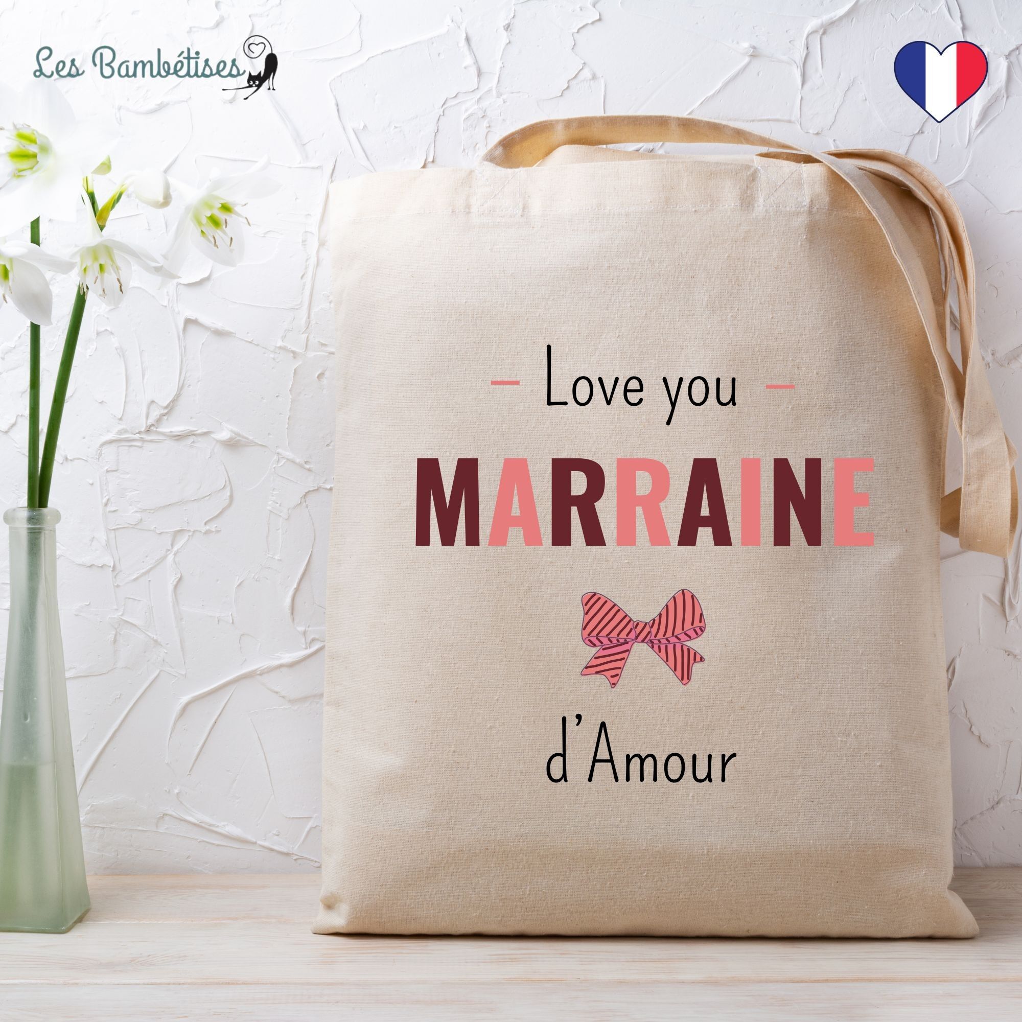 Einkaufstasche mit Patin-Schleife