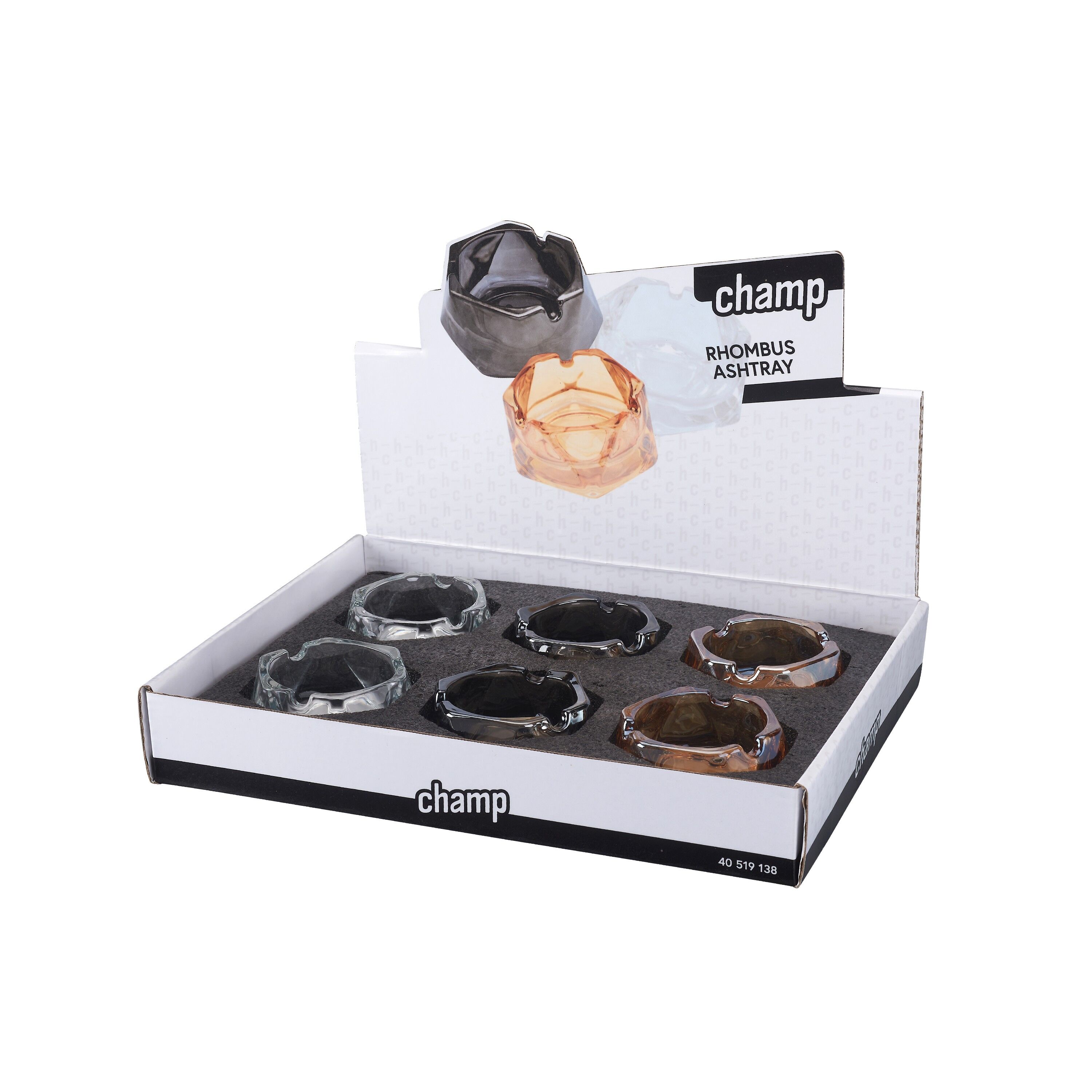 Posacenere in vetro Rombo