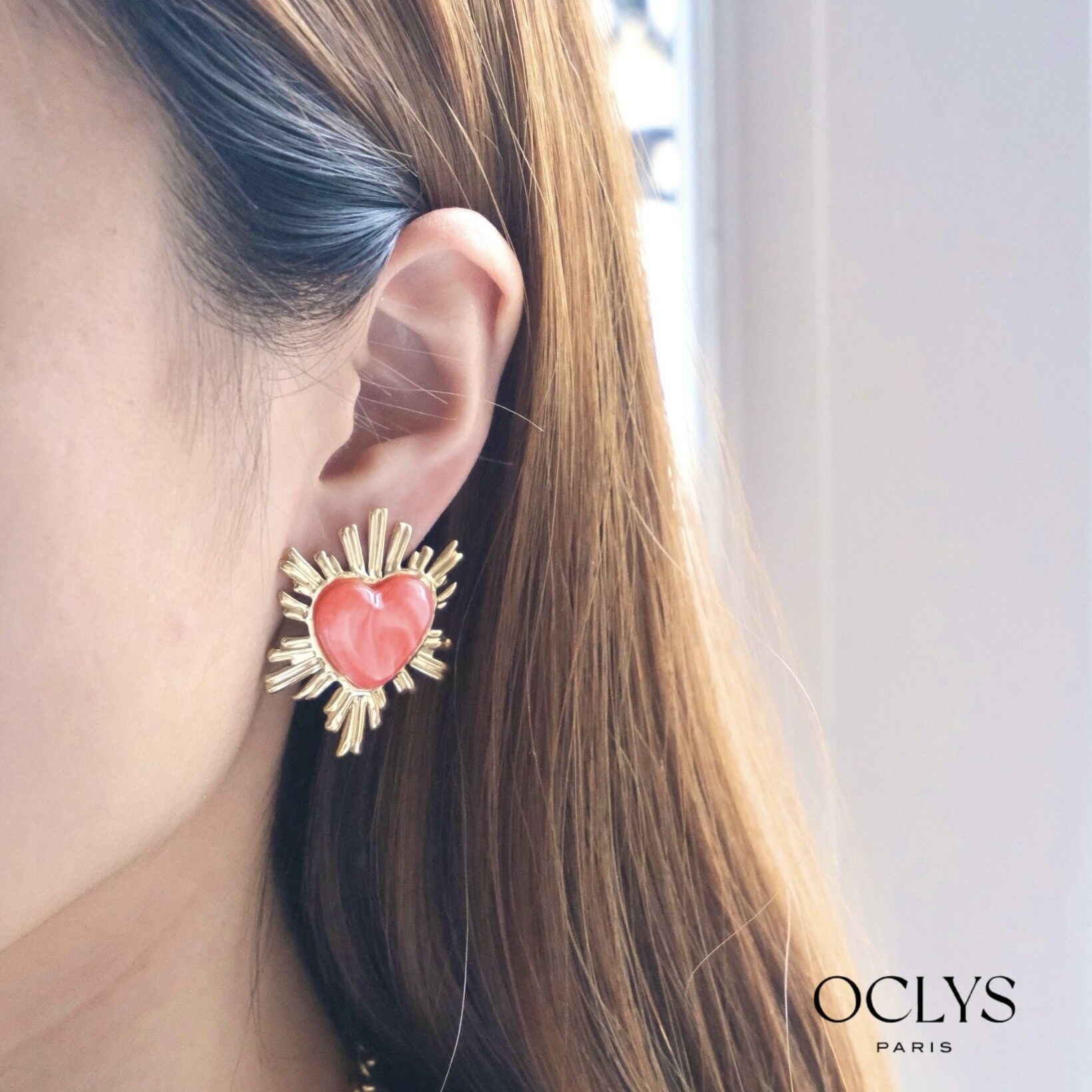 Nalina bunte Herz-Ohrringe aus Edelstahl