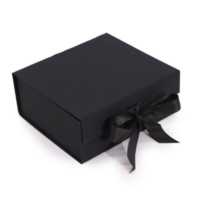 Confezione Regalo con Fiocco - 20x18.2x8 cm - Nero