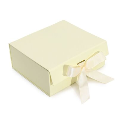 Confezione Regalo con Fiocco - 20x18.2x8 cm - Avorio