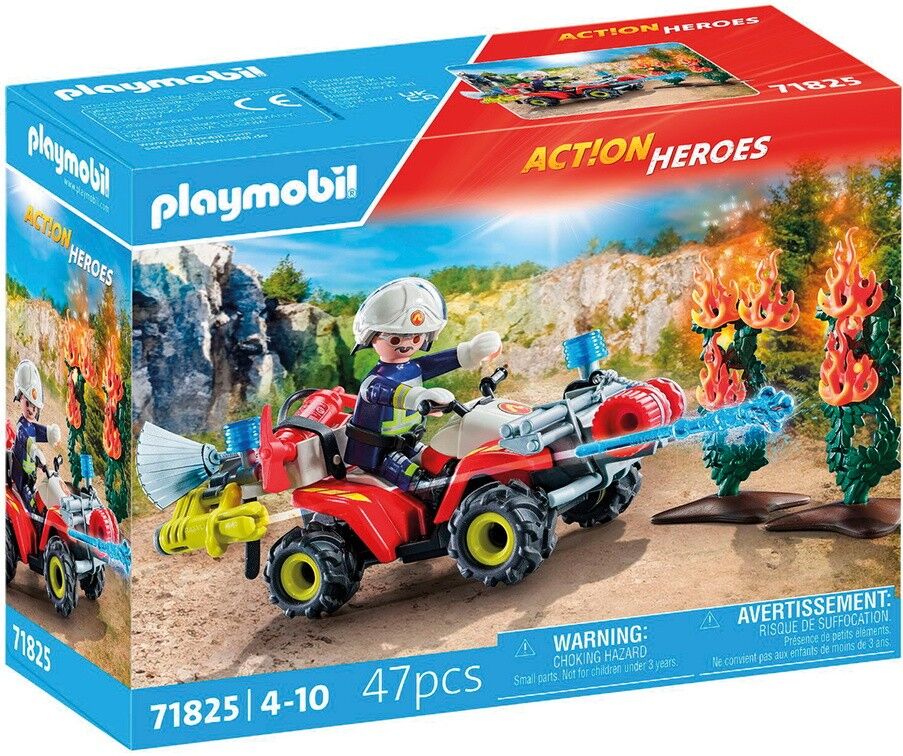 Playmobil 71825 – Feuerwehrquad mit brennendem Strauch