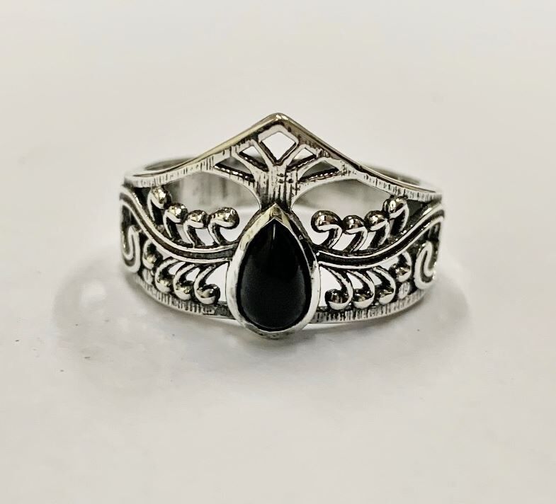 Teardrop Tiara Crystal Ring 09