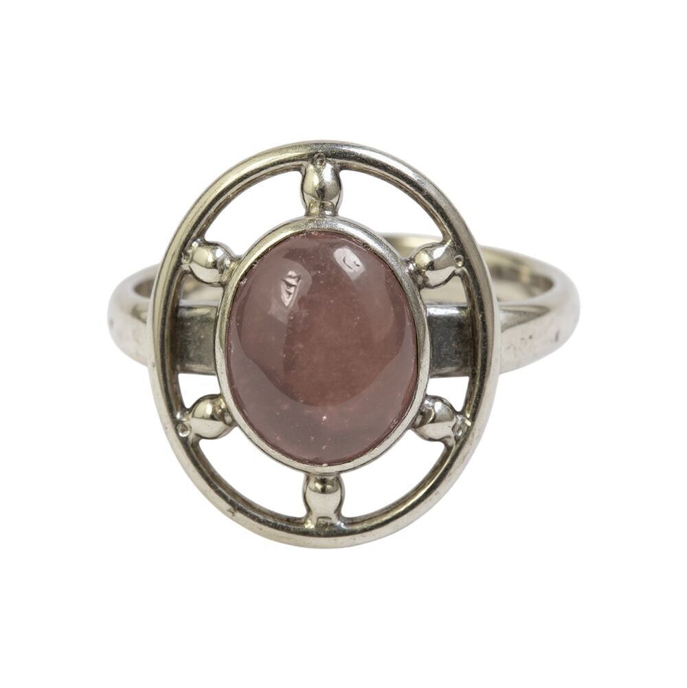 Studded Oval Cabouchon Ring 13